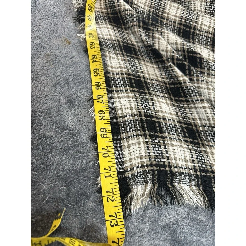 Treasure & Bond Ivory Boyfriend Check Scarf - Oversized Plaid Wrap NWT
